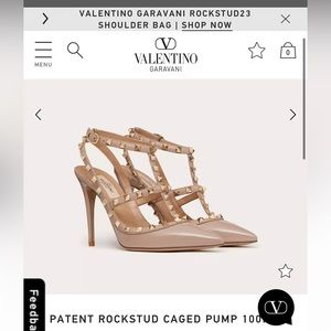Valentino PATENT ROCKSTUD CAGED PUMP